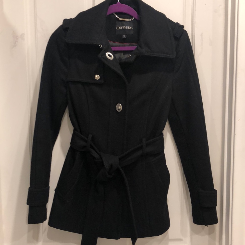 Black Express Pea Coat